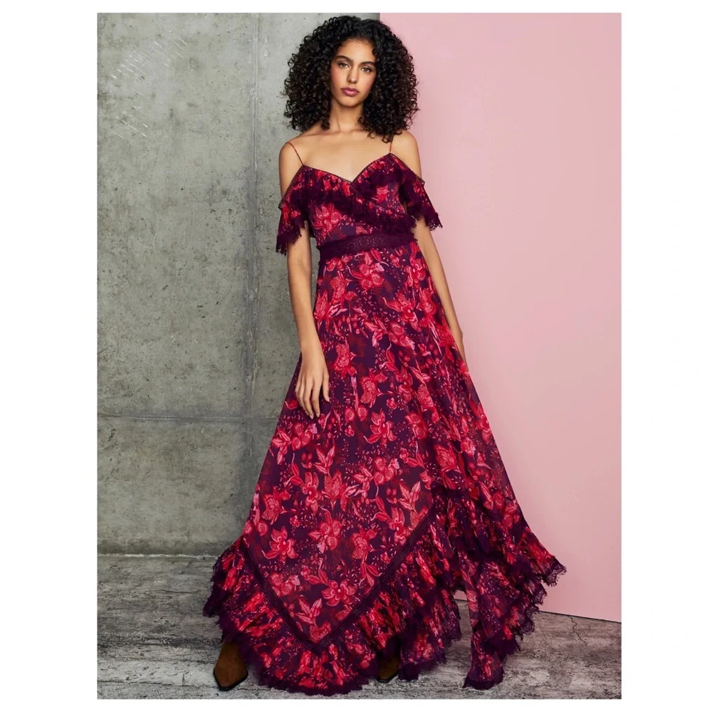 ALICE + OLIVIA Harper Cold Shoulder Maxi Dress - Picture 13 of 15